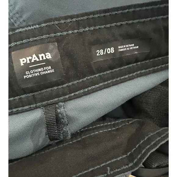 PrAna Men's Zion II Stretch 8" Cargo Shorts Outdoors Hiking UPF Blue Size 28 - Picture 7 of 13